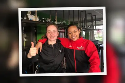 Debora Jille en Alyssa Tirtosentono stunten bij Dutch International