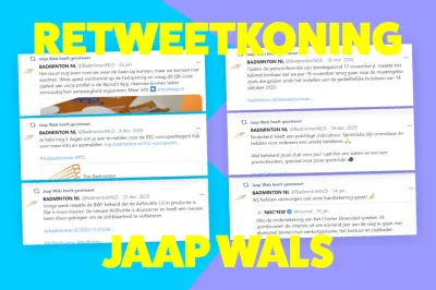 Wat is de rol van Jaap Wals binnen Badminton Nederland?