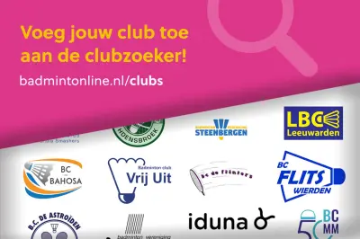 Voeg jouw club toe aan de clubzoeker!