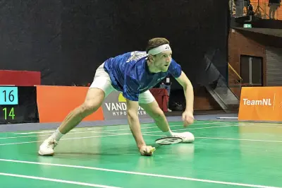 Mark Caljouw en Joran Kweekel winnen eerste partij op EK Badminton 2024