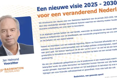 Nieuwe visie Badminton Nederland: Bram Reudink programmamanager